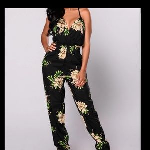 FASHION NOVA SATIN JUMPSUIT